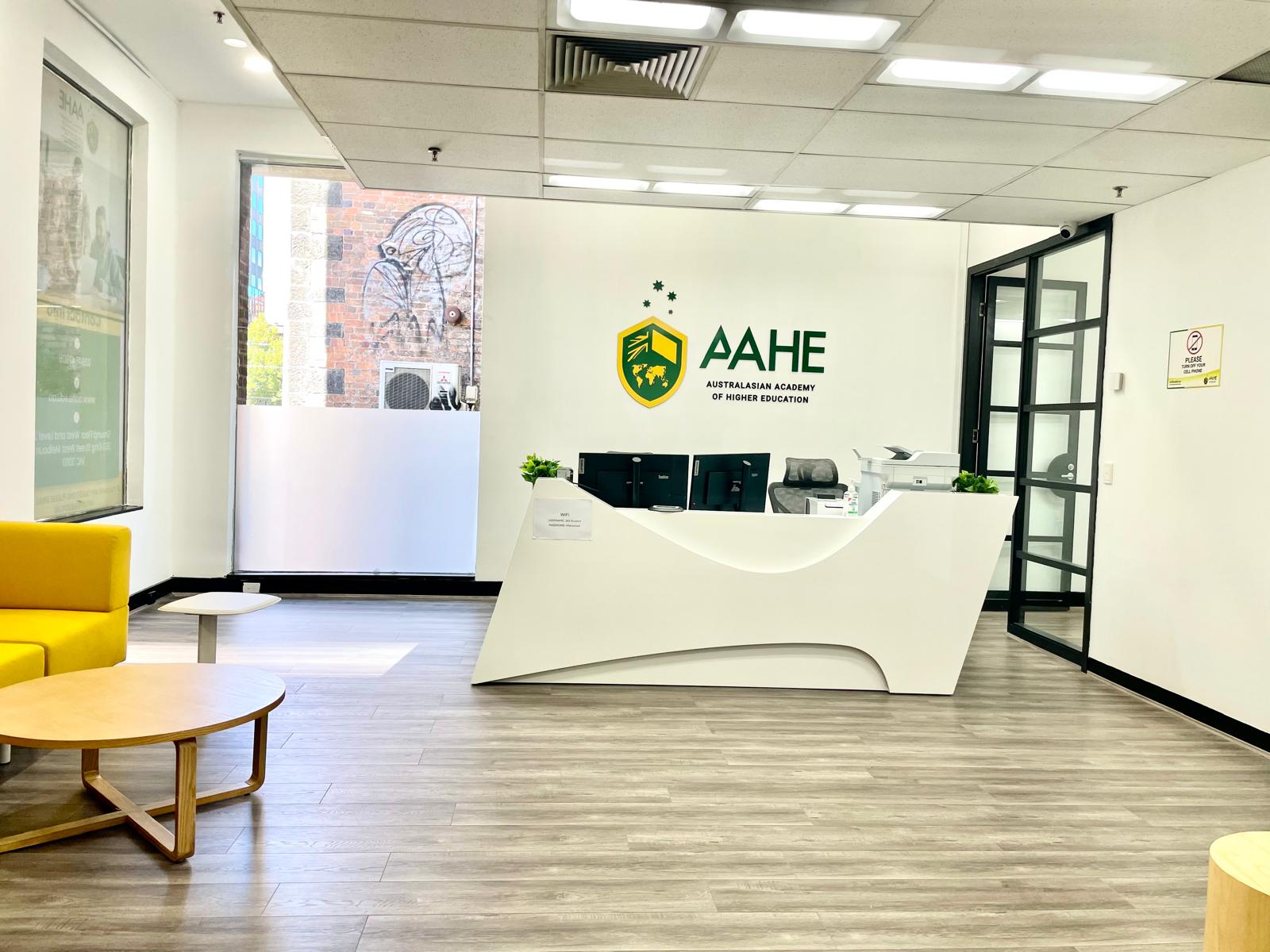 AAHE reception desk
